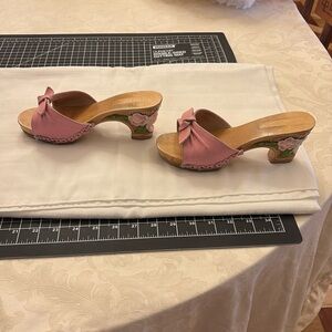 Vintage Betsey Johnson wooden shoes. 6.